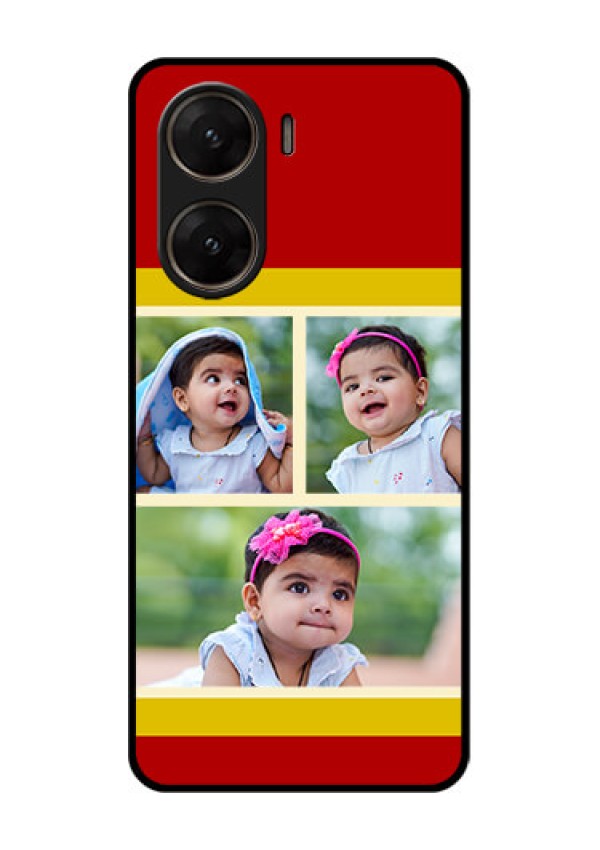 Vivo V29E 5G Custom Glass Phone Case - Multiple Pic Upload Design