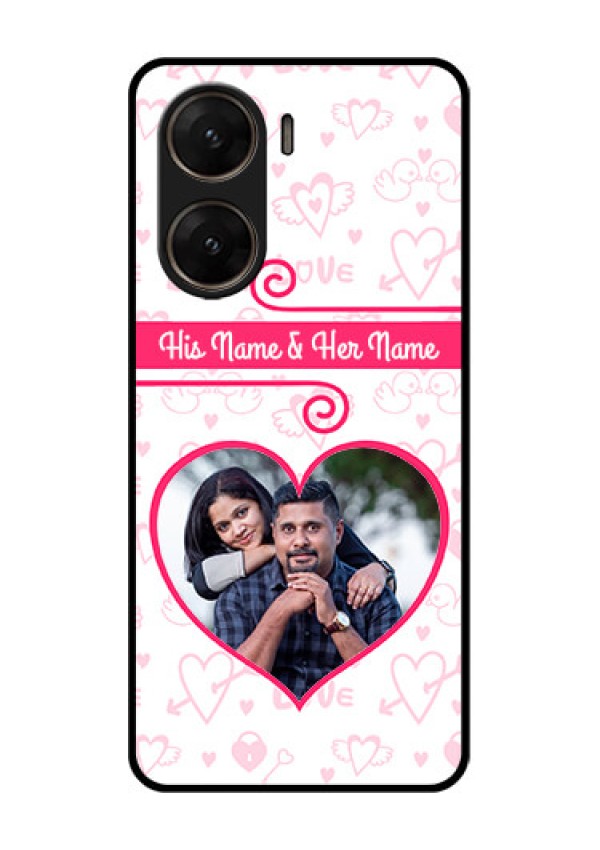 Vivo V29E 5G Custom Glass Phone Case - Heart Shape Love Design