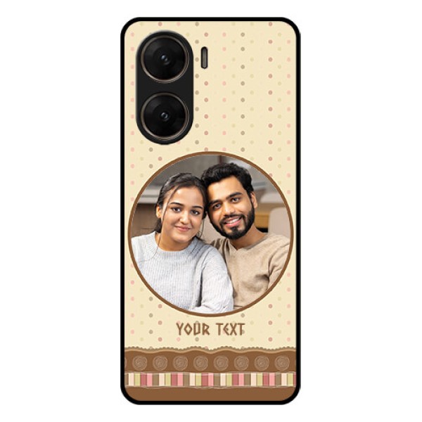Vivo V29E 5G Custom Glass Phone Case - Brown Dotted Mobile Case Design Vivo V29E 5G Custom Glass Phone Case - Brown Dotted Mobile Case Design