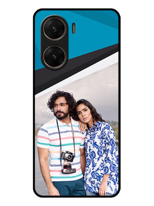 Custom Vivo V29E 5G Custom Glass Phone Case - Simple Pattern Photo Upload Design