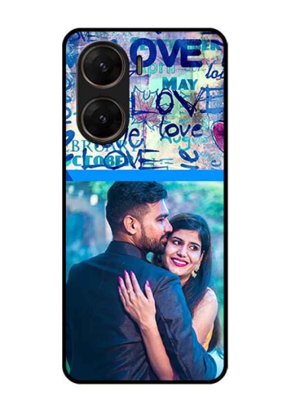 Vivo V29E 5G Custom Glass Phone Case - Colorful Love Design