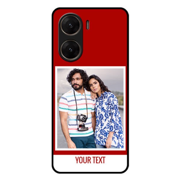 Vivo V29E 5G Custom Glass Phone Case - Red Color Design