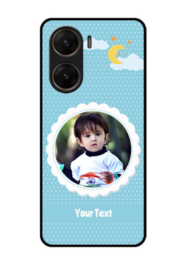 Vivo V29E 5G Custom Glass Phone Case - Violet Pattern Design