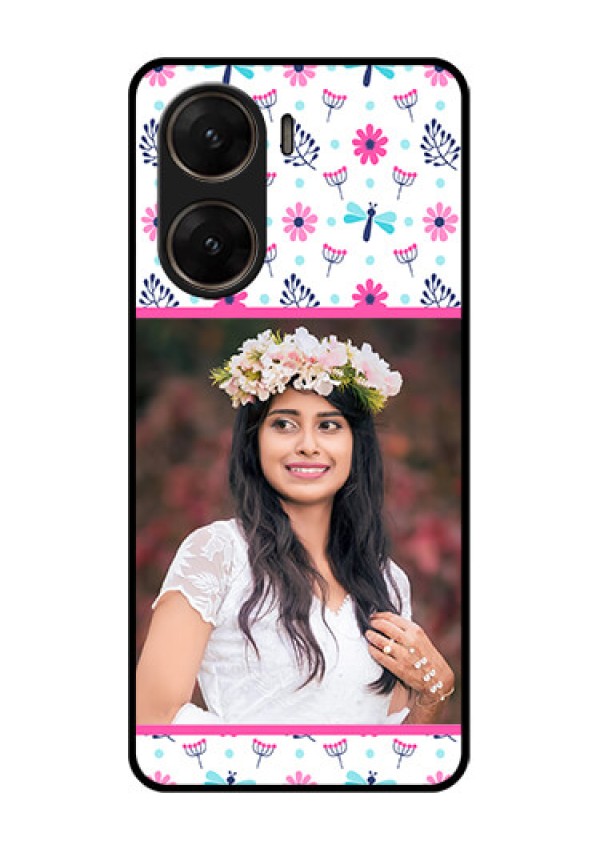 Vivo V29E 5G Custom Glass Phone Case - Colorful Flower Design