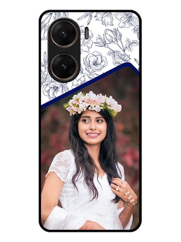 Custom Vivo V29E 5G Custom Glass Phone Case - Classy Floral Design