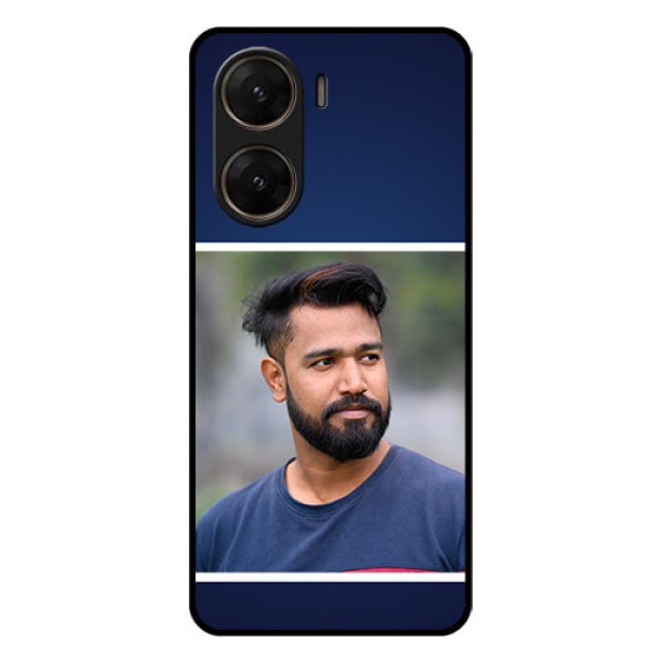 Vivo V29E 5G Custom Glass Phone Case - Simple Royal Blue Design