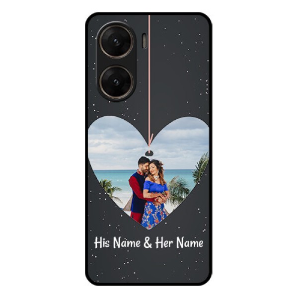 Vivo V29E 5G Custom Glass Phone Case - Hanging Heart Design