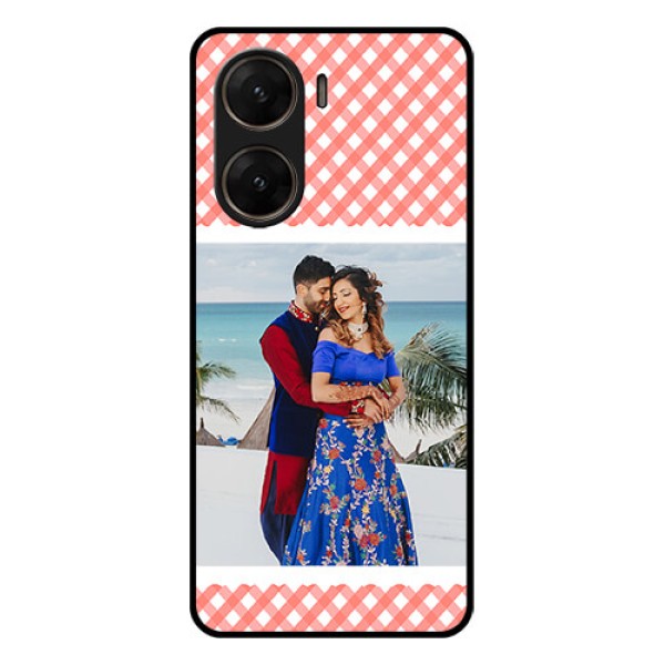 Vivo V29E 5G Custom Glass Phone Case - Pink Pattern Design