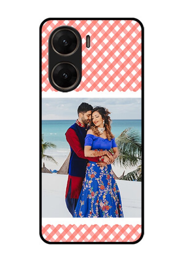 Vivo V29E 5G Custom Glass Phone Case - Pink Pattern Design