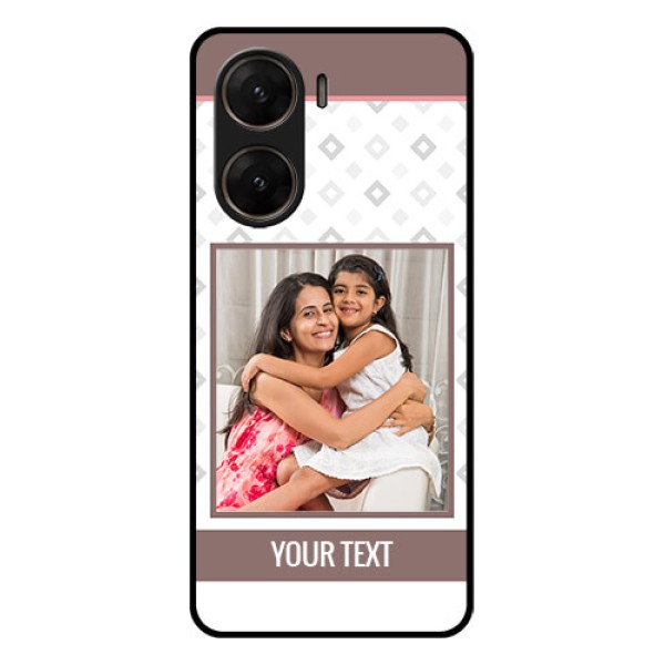 Vivo V29E 5G Custom Glass Phone Case - Simple Diamond Design Vivo V29E 5G Custom Glass Phone Case - Simple Diamond Design