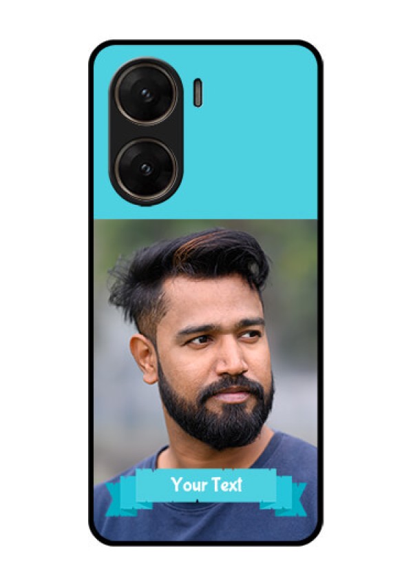 Vivo V29E 5G Custom Glass Phone Case - Blue Color Design