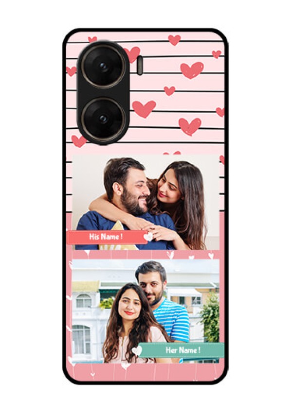 Vivo V29E 5G Custom Glass Phone Case - Photo With Heart Design