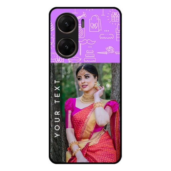 Vivo V29E 5G Custom Glass Phone Case - Birthday Icons Design