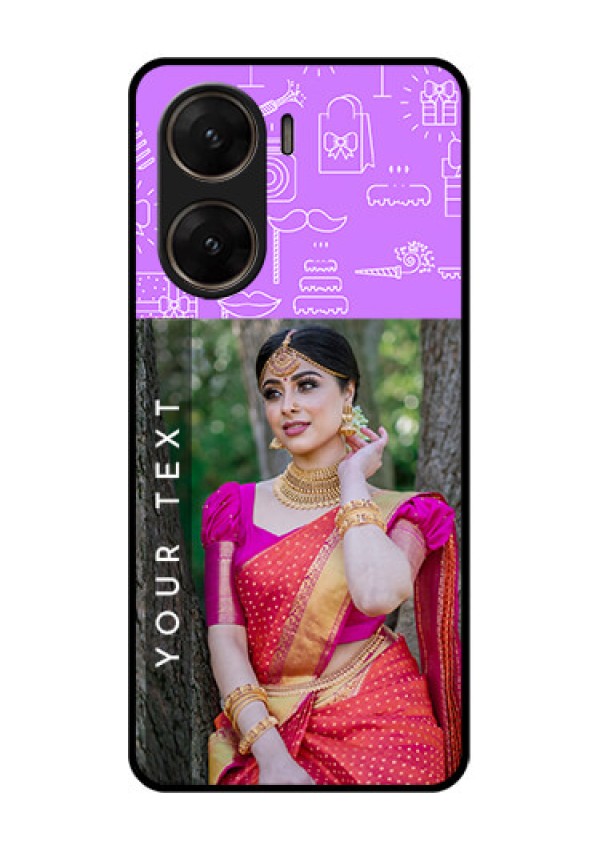 Vivo V29E 5G Custom Glass Phone Case - Birthday Icons Design