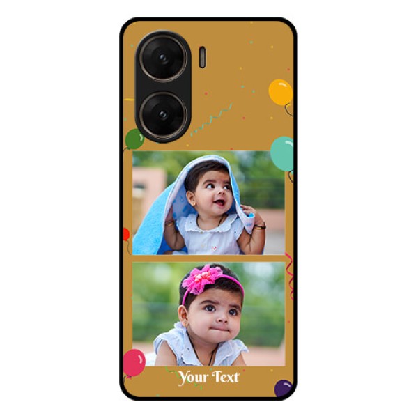 Vivo V29E 5G Custom Glass Phone Case - Image Holder With Birthday Celebrations Design Vivo V29E 5G Custom Glass Phone Case - Image Holder With Birthday Celebrations Design