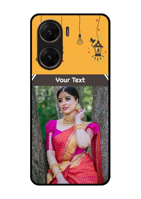 Vivo V29E 5G Custom Glass Phone Case - With Family Picture And Icons