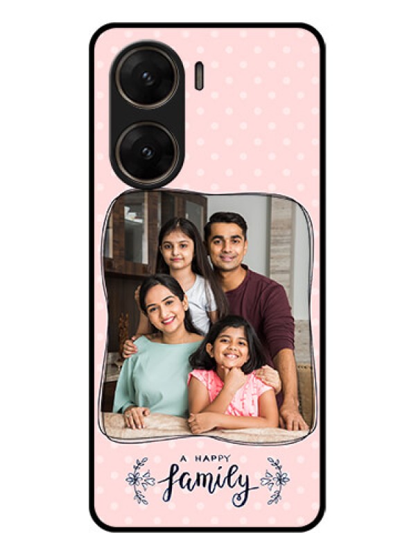 Custom Vivo V29E 5G Custom Glass Phone Case - Family With Dots Design