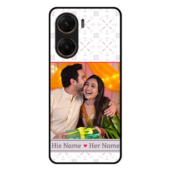 Vivo V29E 5G Custom Glass Phone Case - With Photo And Ethnic Design Vivo V29E 5G Custom Glass Phone Case - With Photo And Ethnic Design