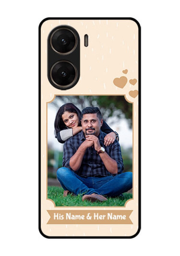 Vivo V29E 5G Custom Glass Phone Case - With Confetti Love Design