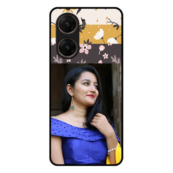 Vivo V29E 5G Custom Glass Phone Case - Stylish Floral Design