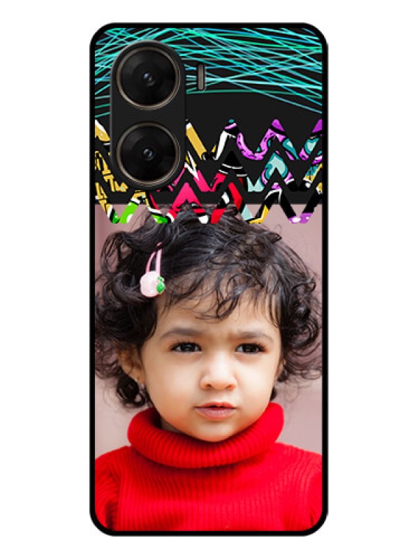 Custom Vivo V29E 5G Custom Glass Phone Case - Neon Abstract Design