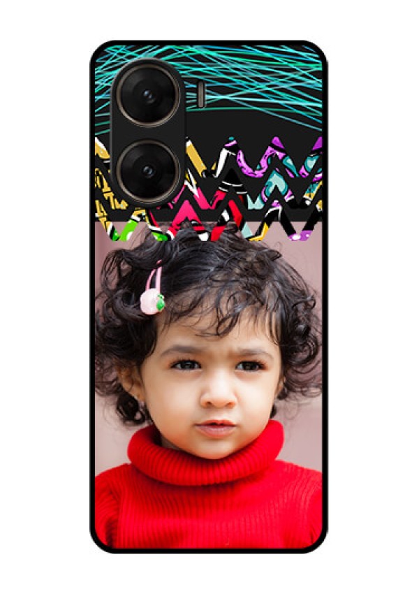Vivo V29E 5G Custom Glass Phone Case - Neon Abstract Design