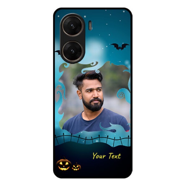 Vivo V29E 5G Custom Glass Phone Case - Halloween Frame Design