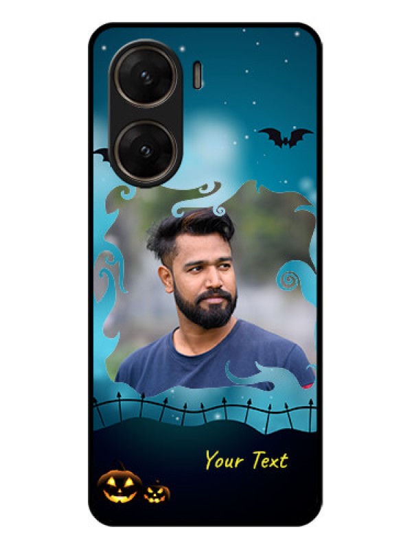 Custom Vivo V29E 5G Custom Glass Phone Case - Halloween Frame Design