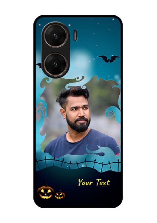 Vivo V29E 5G Custom Glass Phone Case - Halloween Frame Design