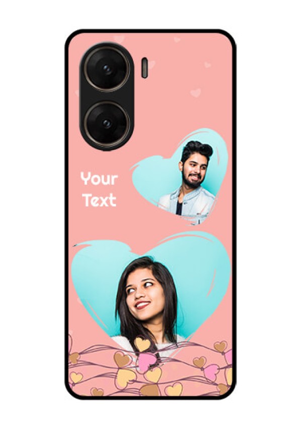 Vivo V29E 5G Custom Glass Phone Case - Love Doodle Design