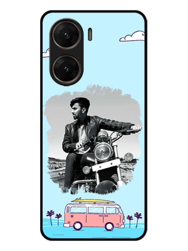 Custom Vivo V29E 5G Custom Glass Phone Case - Travel & Adventure Design
