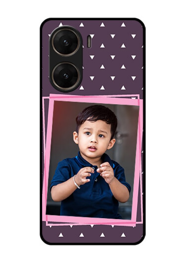 Vivo V29E 5G Custom Glass Phone Case - Triangle Pattern Dotted Design