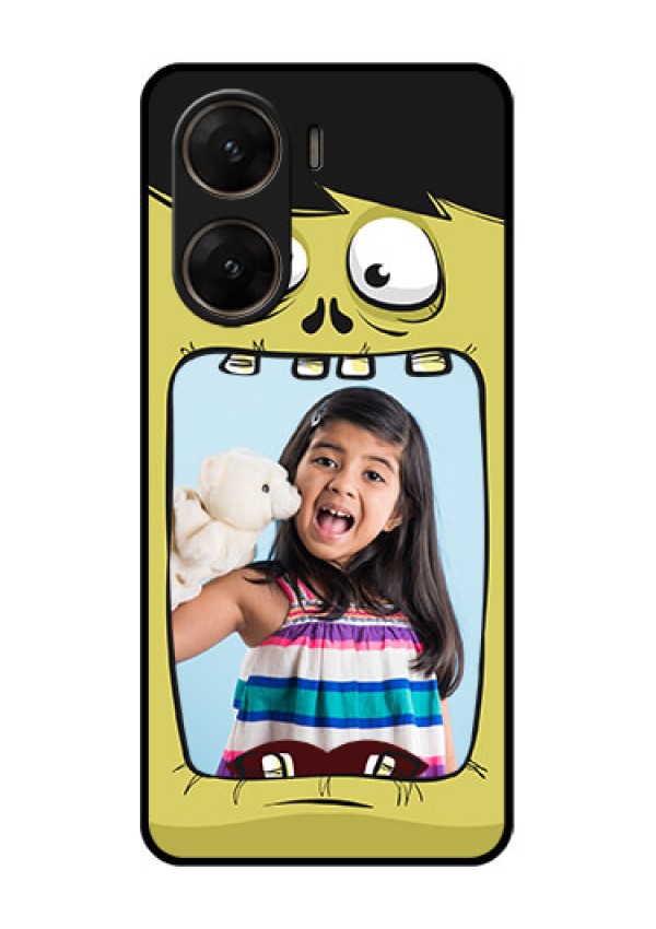 Vivo V29E 5G Custom Glass Phone Case - Cartoon Monster Back Case Design