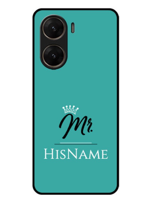Custom Vivo V29E 5G Custom Glass Phone Case - Mr With Name Design
