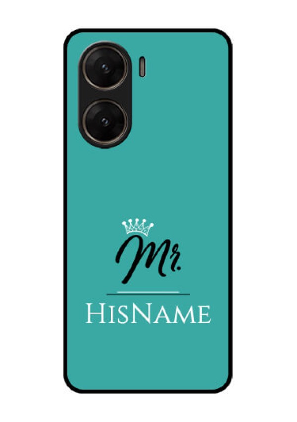 Vivo V29E 5G Custom Glass Phone Case - Mr With Name Design
