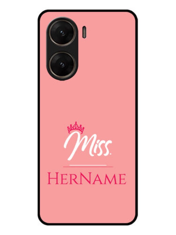 Custom Vivo V29E 5G Custom Glass Phone Case - Mrs With Name Design
