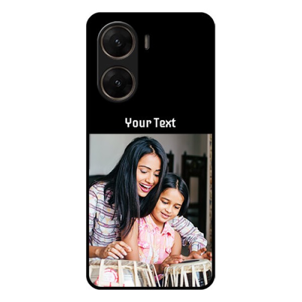 Vivo V29E 5G Custom Glass Phone Case - Photo With Name Design
