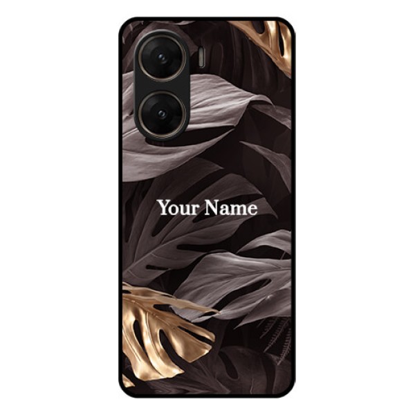 Vivo V29E 5G Custom Glass Phone Case - Wild Leaves Digital Paint Design Vivo V29E 5G Custom Glass Phone Case - Wild Leaves Digital Paint Design