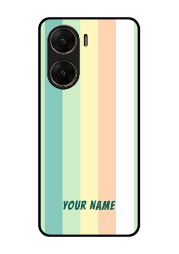 Vivo V29E 5G Custom Glass Phone Case - Multi - Colour Stripes Design