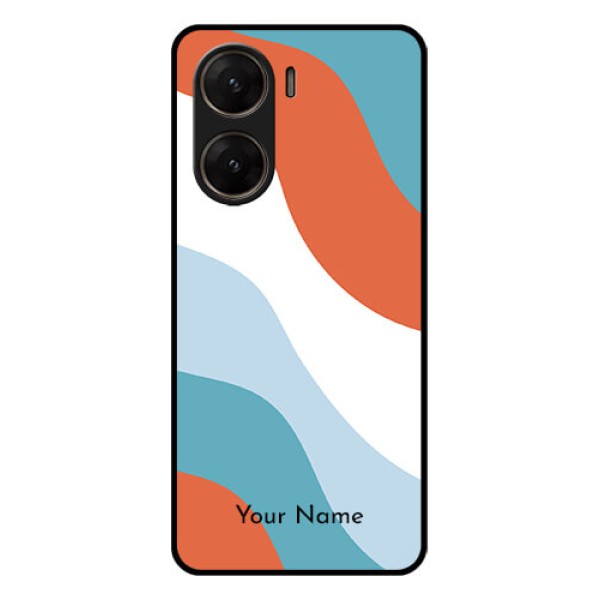 Vivo V29E 5G Custom Glass Phone Case - Coloured Waves Design