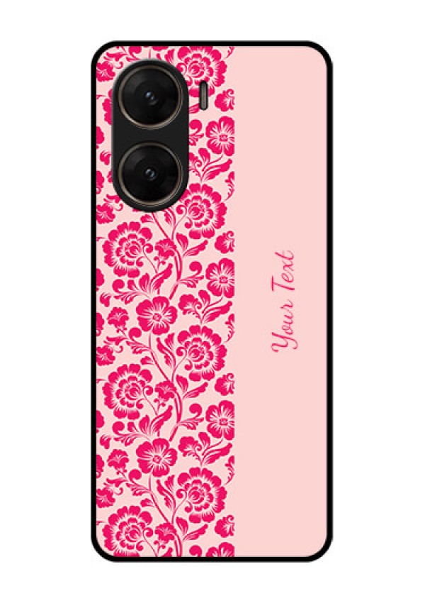 Vivo V29E 5G Custom Glass Phone Case - Attractive Floral Pattern Design