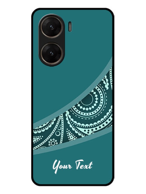 Custom Vivo V29E 5G Custom Glass Phone Case - Semi Visible Floral Design