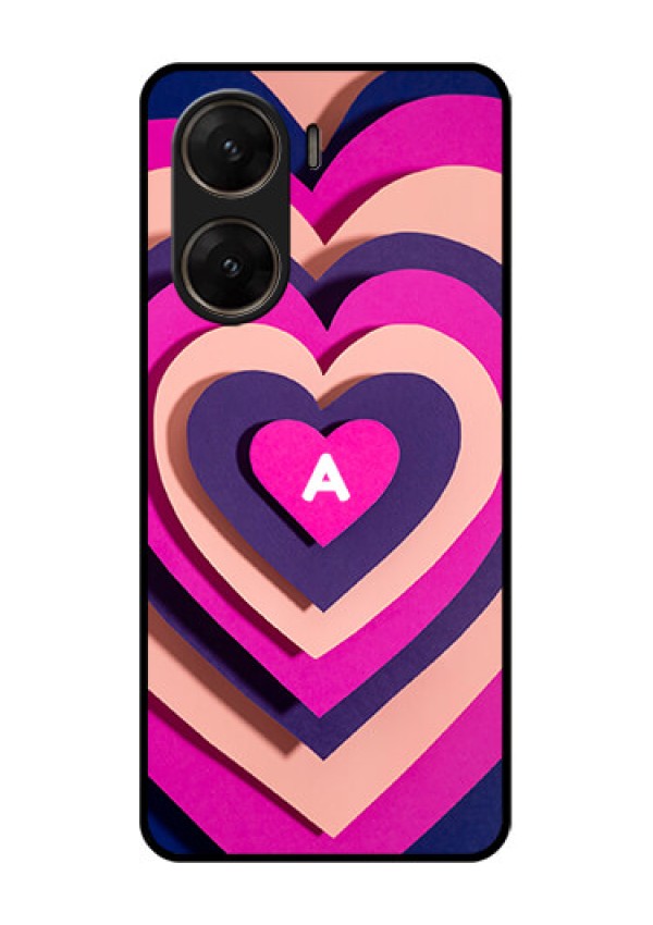 Vivo V29E 5G Custom Glass Phone Case - Cute Heart Pattern Design