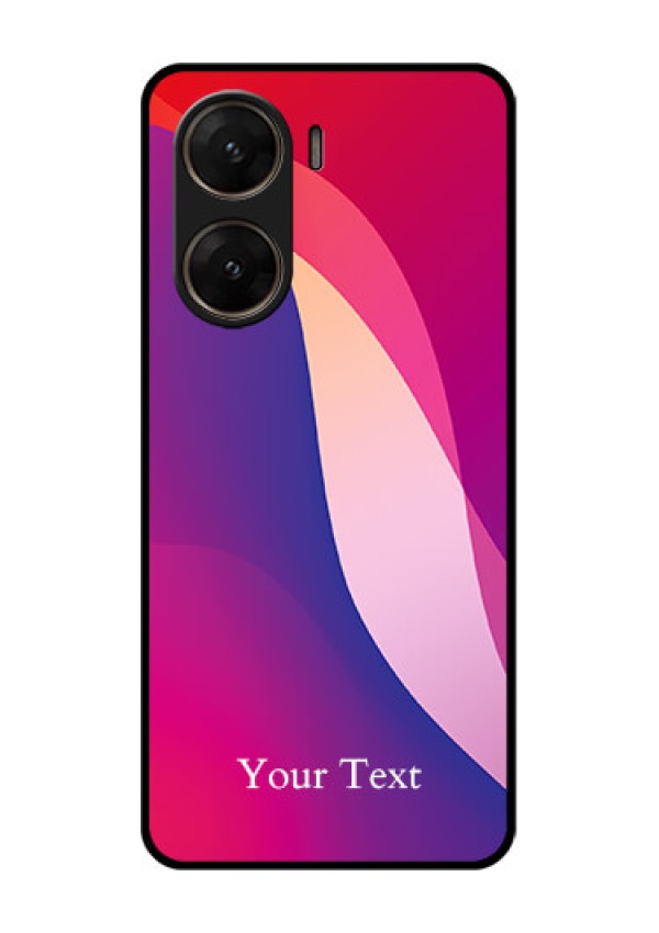 Vivo V29E 5G Custom Glass Phone Case - Digital Abstract Overlap Design