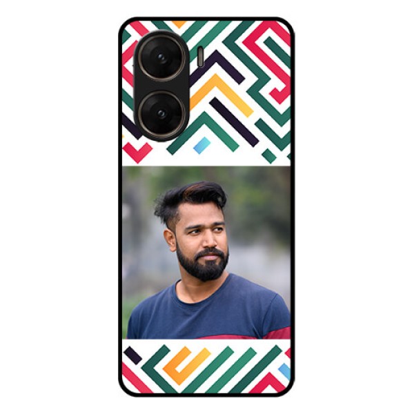 Vivo V29E 5G Custom Glass Phone Case - Colorful Maze Pattern Design