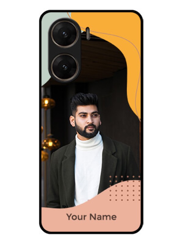 Custom Vivo V29E 5G Custom Glass Phone Case - Tri - Coloured Overlay Design