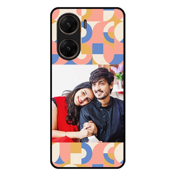 Vivo V29E 5G Custom Glass Phone Case - Semi - Circle Maze Pattern Design