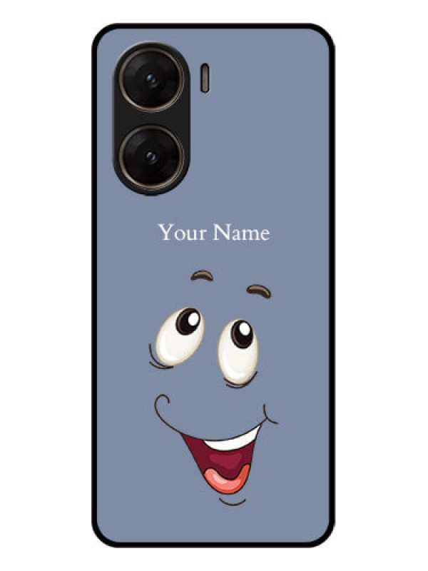 Custom Vivo V29E 5G Custom Glass Phone Case - Laughing Cartoon Face Design