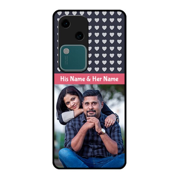 Vivo V30 5G Custom Glass Phone Case - Love Symbols Design