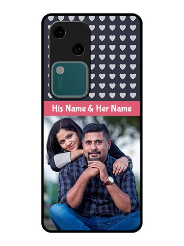 Custom Vivo V30 5G Custom Glass Phone Case - Love Symbols Design